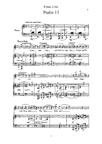 Franz Liszt  score for Piano