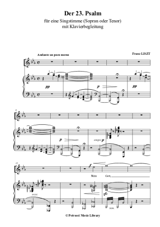 Franz Liszt  score for Piano