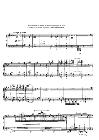 Franz Liszt  score for Piano