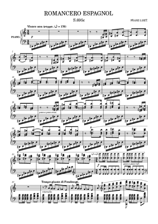 Franz Liszt  score for Piano