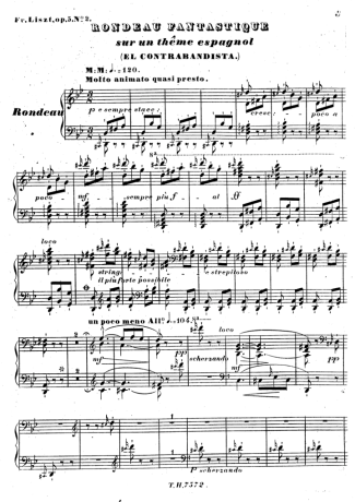 Franz Liszt  score for Piano