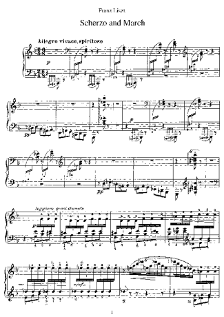 Franz Liszt  score for Piano