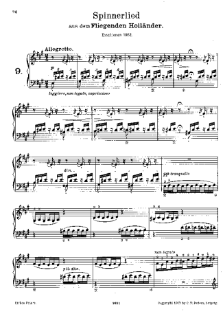 Franz Liszt  score for Piano