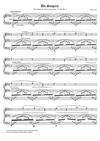 Franz Liszt  score for Piano