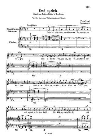 Franz Liszt  score for Piano