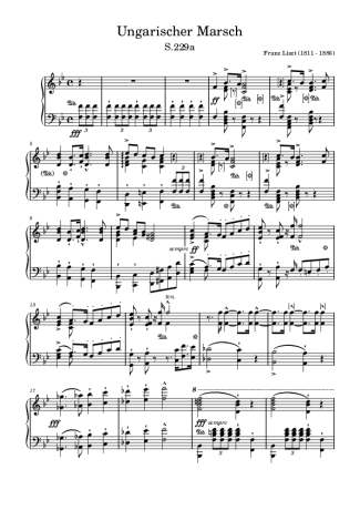 Franz Liszt  score for Piano