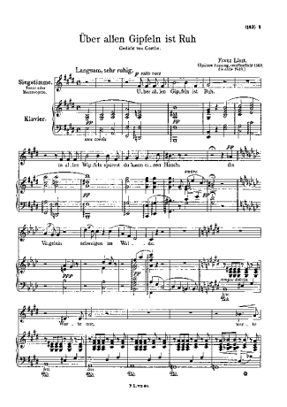 Franz Liszt  score for Piano