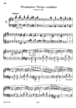 Franz Liszt  score for Piano