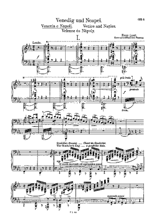 Franz Liszt  score for Piano