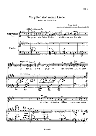 Franz Liszt  score for Piano