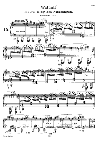 Franz Liszt  score for Piano