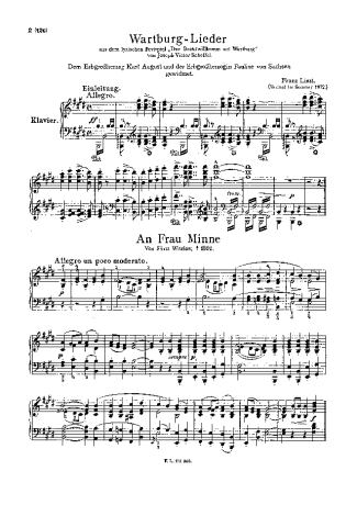 Franz Liszt  score for Piano