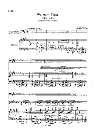 Franz Liszt  score for Piano