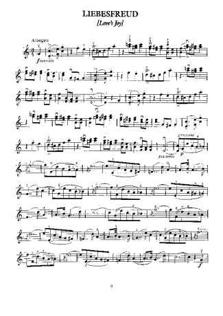 Fritz Kreisler  score for Violin