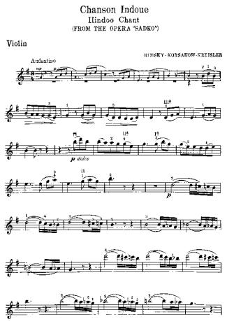 Fritz Kreisler  score for Violin