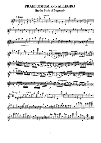 Fritz Kreisler  score for Violin