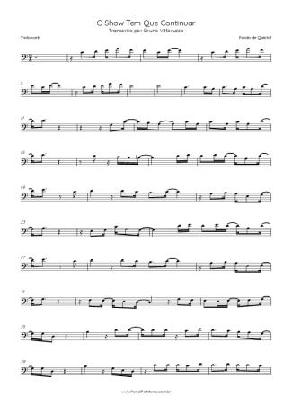 Fundo de Quintal  score for Cello