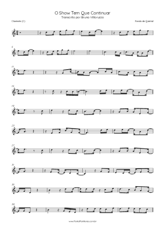 Fundo de Quintal  score for Clarinet (C)