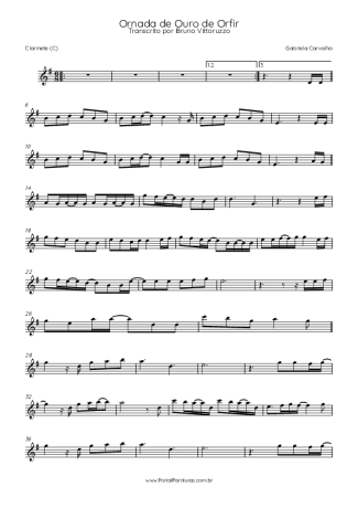 Gabriela Carvalho  score for Clarinet (C)