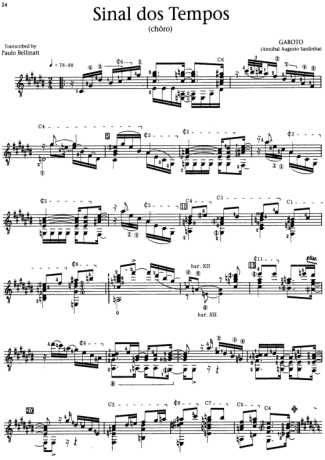 Garoto Sinal Dos Tempos score for Acoustic Guitar