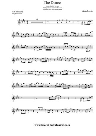 Garth Brooks  score for Alto Saxophone