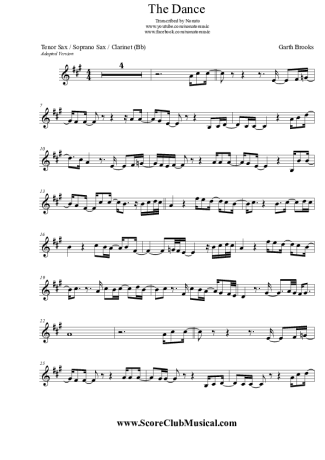 Garth Brooks  score for Clarinet (Bb)