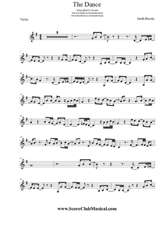 Garth Brooks The Dance score for Violin