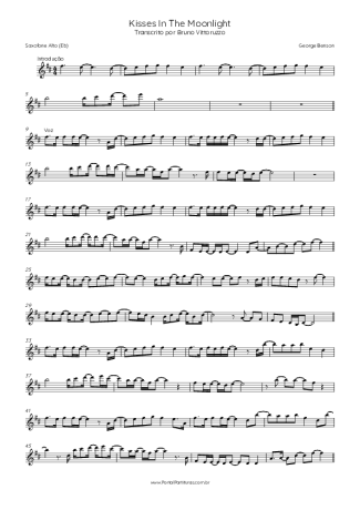 George Benson Kisses In The Moonlight score for Alto Saxophone