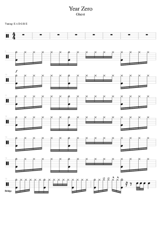 Ghost Year Zero score for Drums