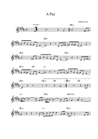 Gilberto Gil  score for Tenor Saxophone Soprano (Bb)