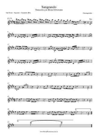 Gonzaguinha  score for Clarinet (Bb)