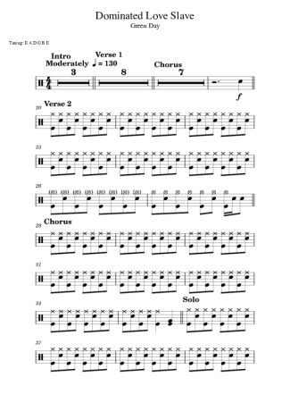 Green Day  score for Drums