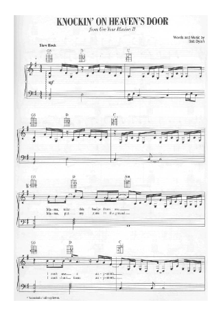 Guns N Roses  score for Piano