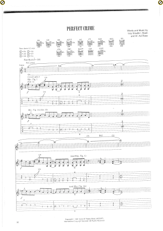 Guns N Roses  score for Guitar