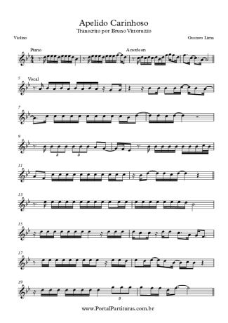 Gusttavo Lima  score for Violin