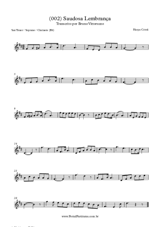 Harpa Cristã  score for Tenor Saxophone Soprano (Bb)