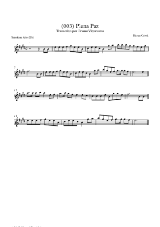 Harpa Cristã  score for Alto Saxophone