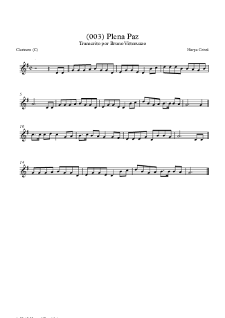 Harpa Cristã  score for Clarinet (C)