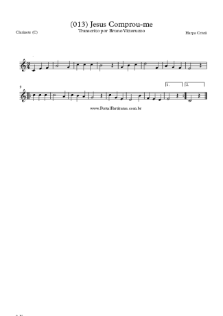 Harpa Cristã  score for Clarinet (C)