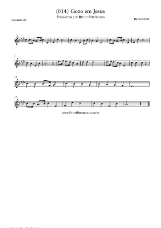 Harpa Cristã  score for Clarinet (C)