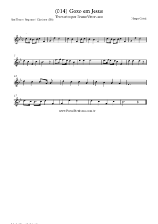 Harpa Cristã  score for Tenor Saxophone Soprano (Bb)