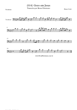 Harpa Cristã  score for Trombone