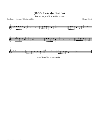 Harpa Cristã  score for Tenor Saxophone Soprano (Bb)