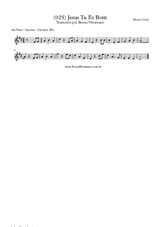 Harpa Cristã  score for Tenor Saxophone Soprano (Bb)