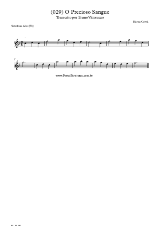 Harpa Cristã  score for Alto Saxophone