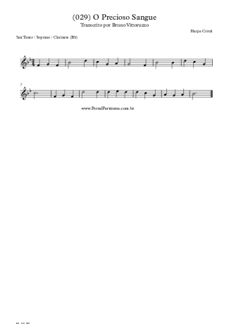 Harpa Cristã  score for Tenor Saxophone Soprano (Bb)