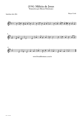 Harpa Cristã  score for Alto Saxophone