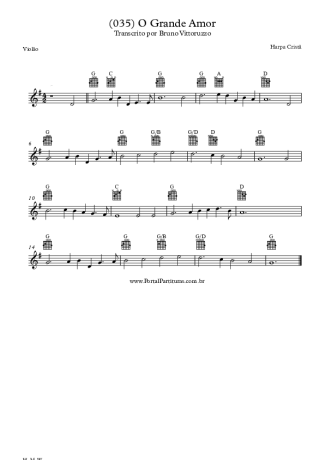 Harpa Cristã  score for Acoustic Guitar