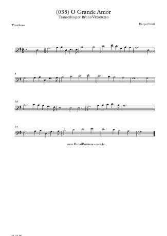 Harpa Cristã  score for Trombone