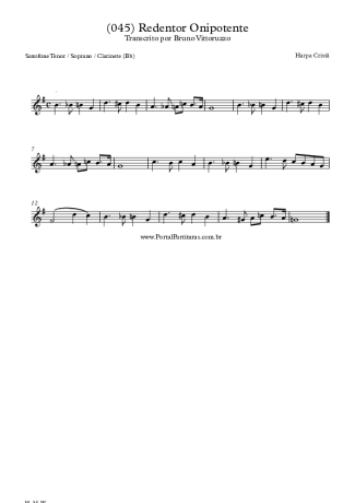 Harpa Cristã  score for Tenor Saxophone Soprano (Bb)